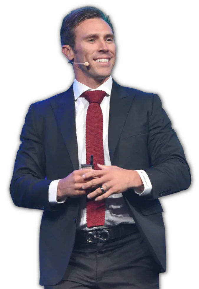 Brandon Thornhill speaking on stage